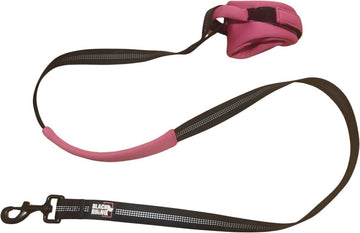 Black Rhino Hands-Free Dog Leash – 140cm Training & Running Lead with Padded Wrist Strap, Reflective Stitching, Durable Nylon – Pink