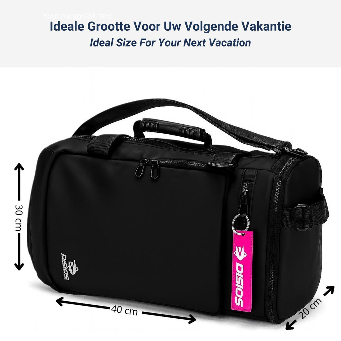 DIS10S 40L Cabin Backpack – Water-Resistant Carry-On Luggage with Shoe Compartment, Airline Approved Travel Backpack for Men & Women