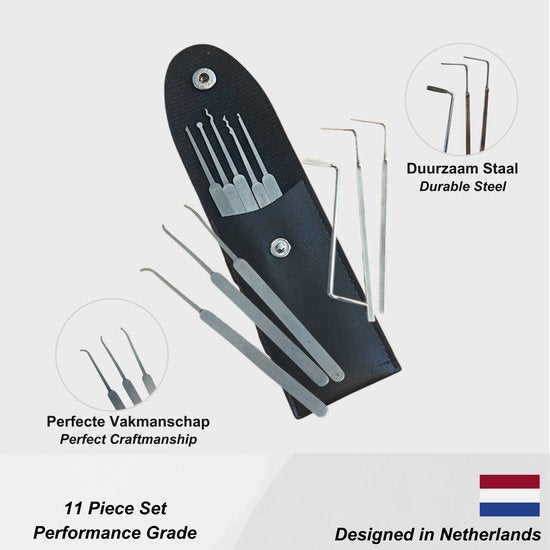 ApexSteel Elite 11 Lock Pick Set – Professional Locksmith Tools, German Steel