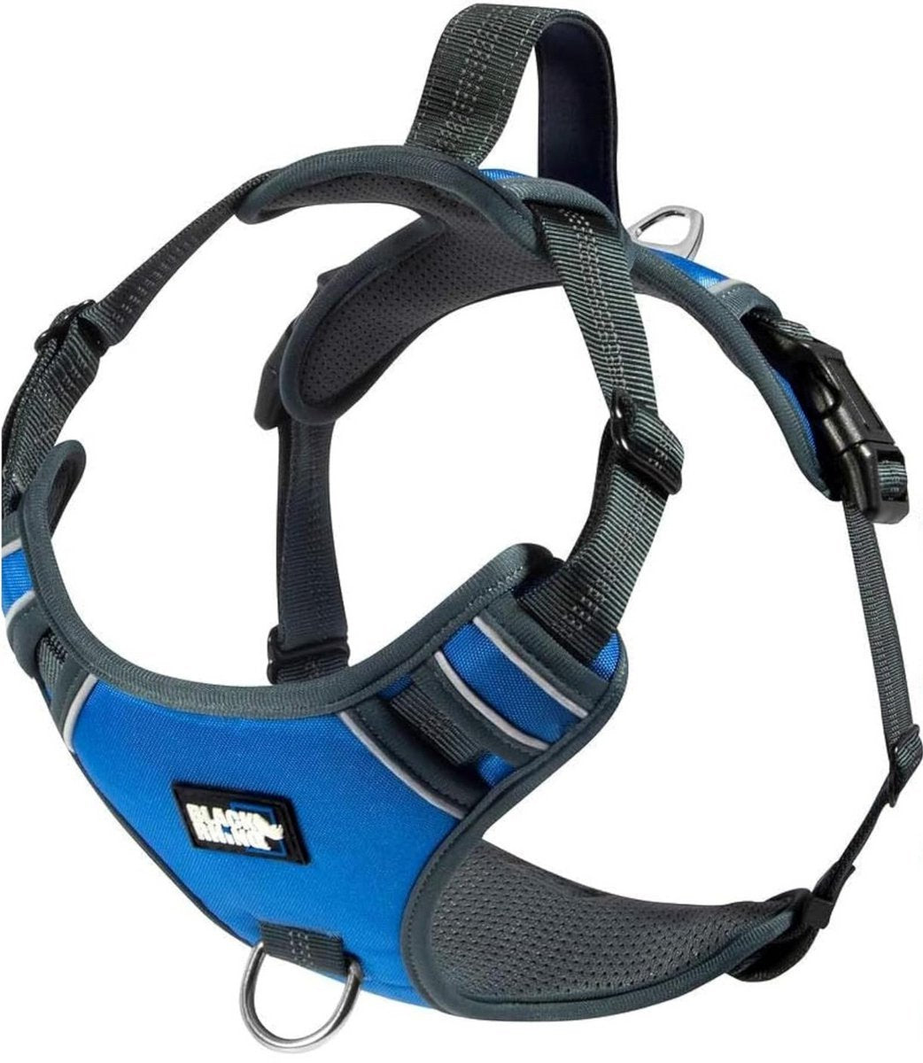 Black Rhino No-Pull Dog Harness – Adjustable, Lightweight & Reflective with 2 Leash Clips – Comfortable Mesh Padding for Small, Medium & Large Dogs