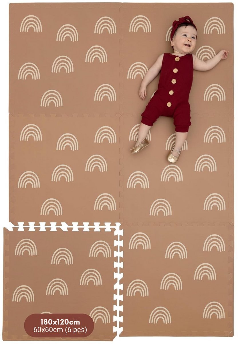 KinderNest Foam Baby Play Mat Neutral 120x180 cm