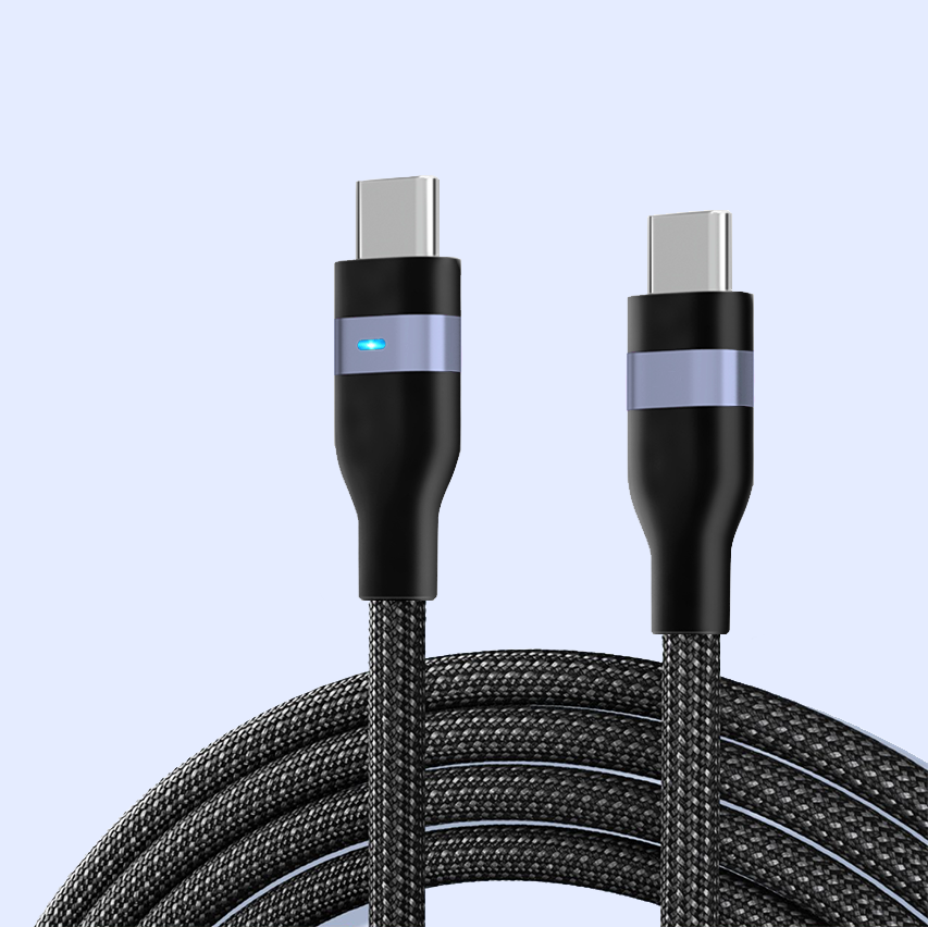 TravelSential 240W 1M Magnetic USB C to USB C Cable Cooling Blue