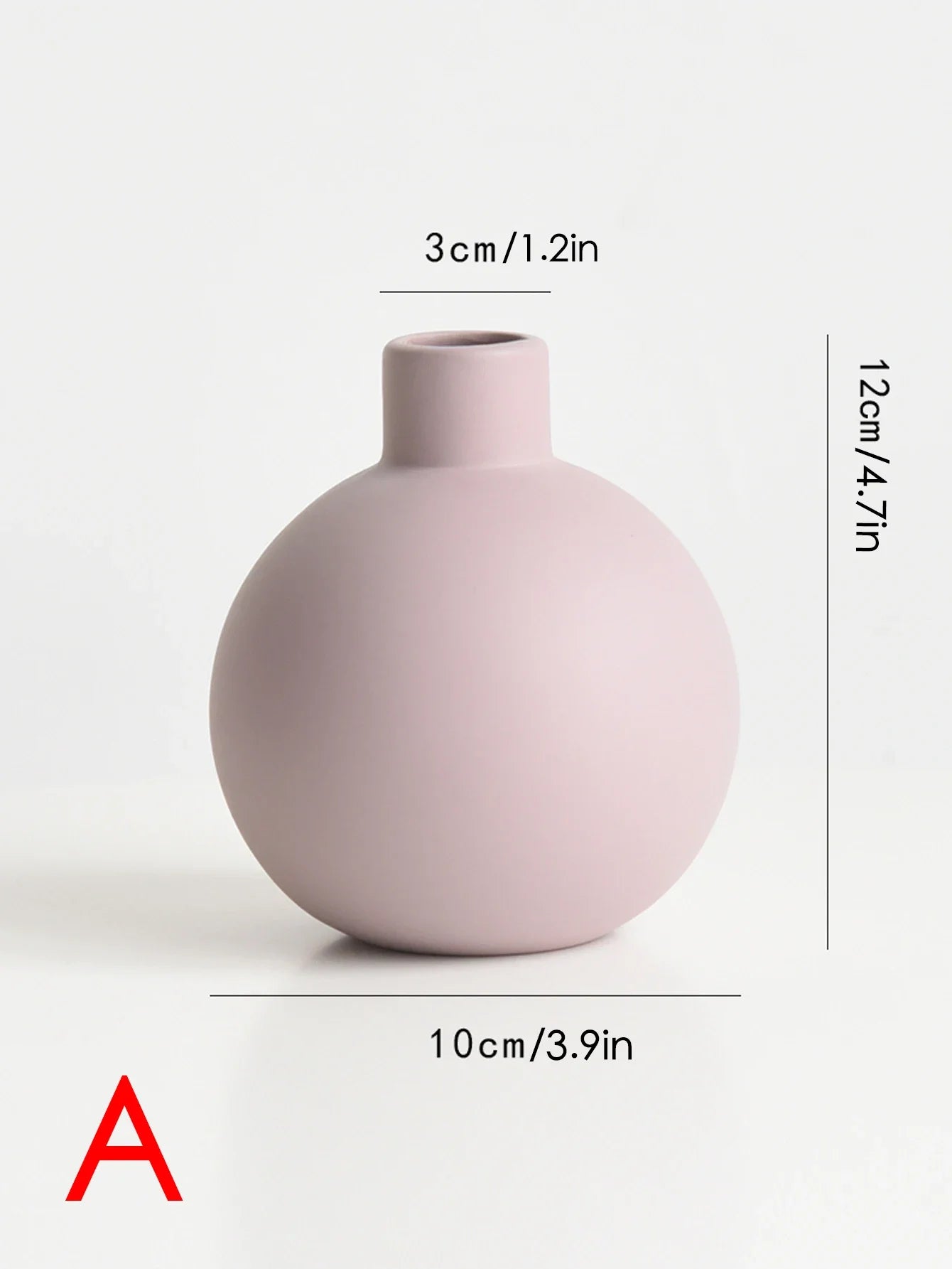 Miranda - Nordic Style Ceramic Vase by Jooier Pink