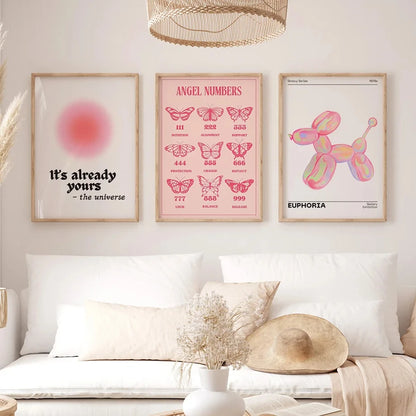 Paisley - Pink Angel Number Poster And Print | Canvas Art Decor