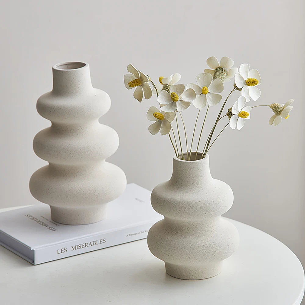 Lillian - Nordic Ceramic Vase White Flower Pot