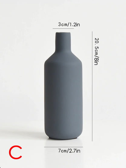 Miranda - Nordic Style Ceramic Vase by Jooier Blue