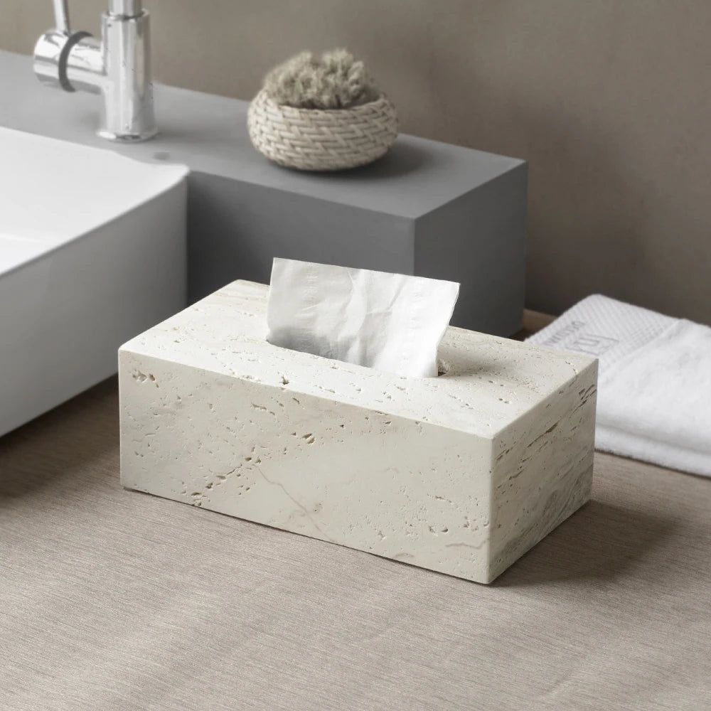 Ashley - Bathroom Accessories Set Natural Marble Stone