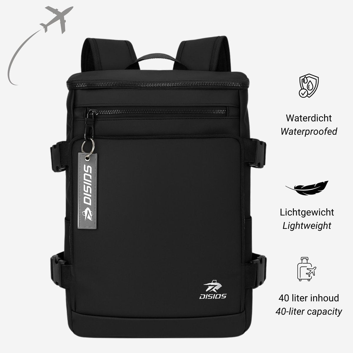 DIS10S 40L Travel Backpack Carry-On Backpack