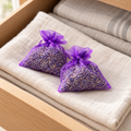 Lavoire lavender sachets in an illustrative linen drawer setting