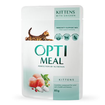 Optimeal Complete Wet Kitten Food, Chicken in Sauce, 12 x 340 g