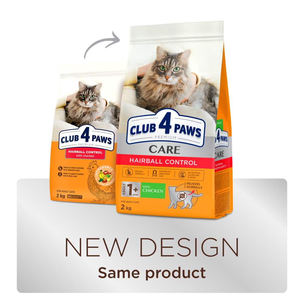 Club4Paws Hairball Control Dry Cat Food 2 kg