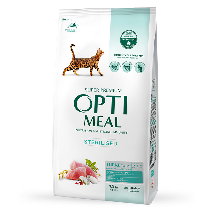 Optimeal dry cat food bag