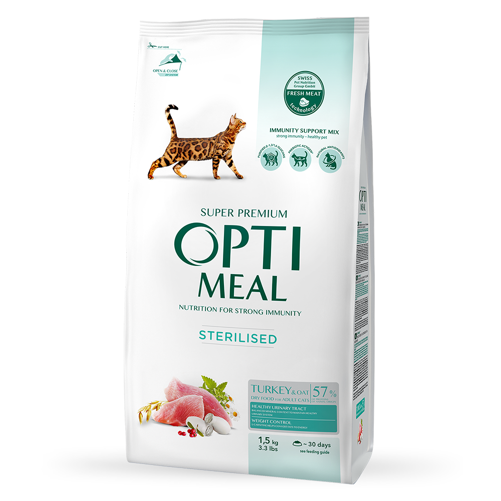 Optimeal Complete Dry Cat Food, Sterilized