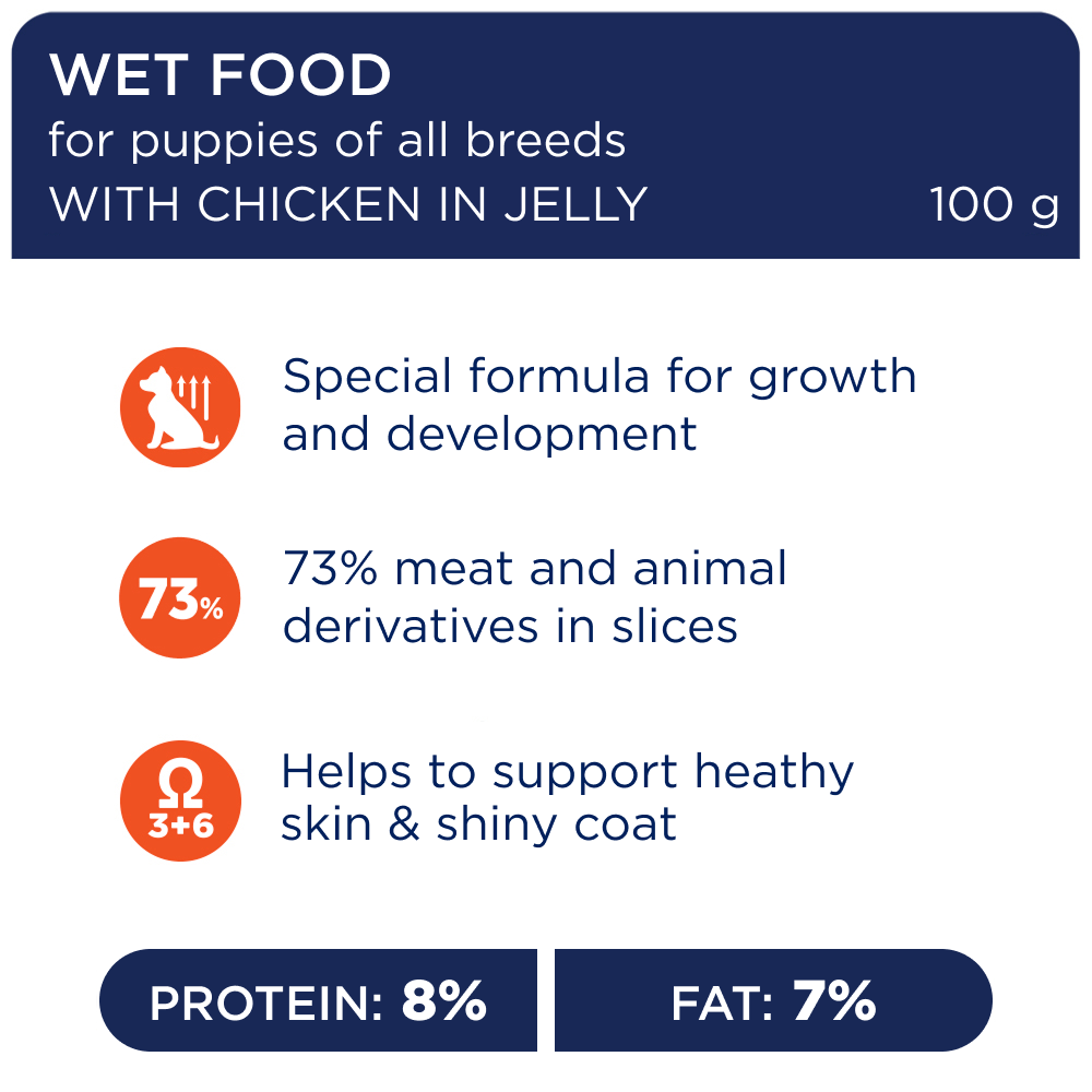 Club4Paws Puppy Wet Food Chicken 24 x 100 g