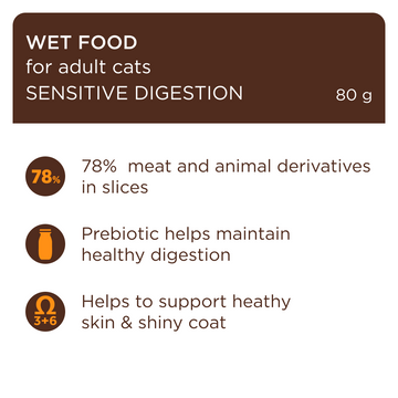 Club4Paws Sensitive Digestion Wet Cat Food 24 x 80 g