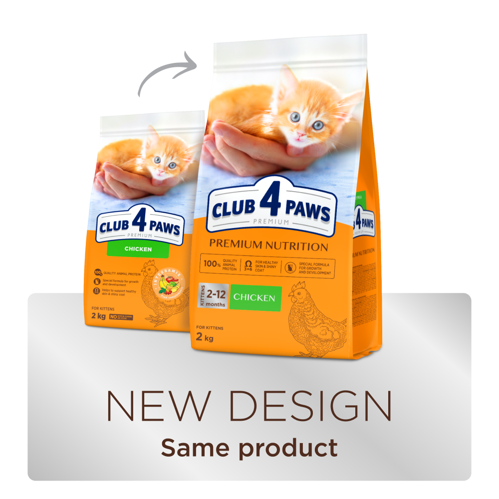 Club4Paws dry kitten food packaging detail